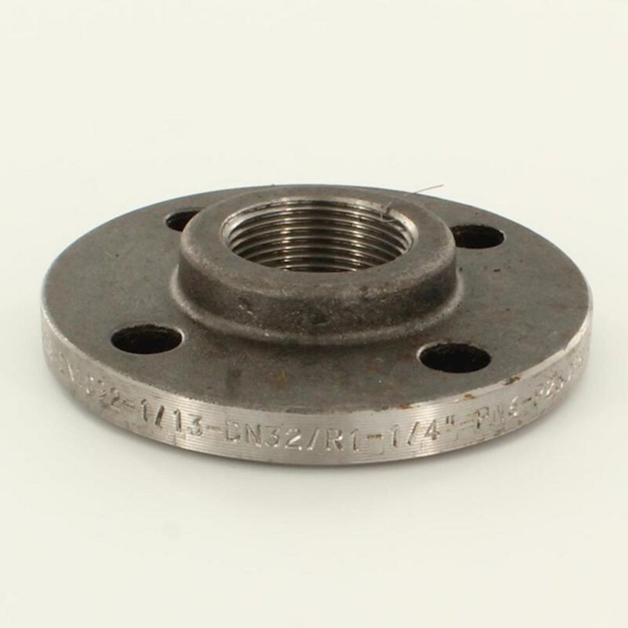 Stalen draadflens DIN2565 PN6 DN32 1.1/4" bn. 4 gats
