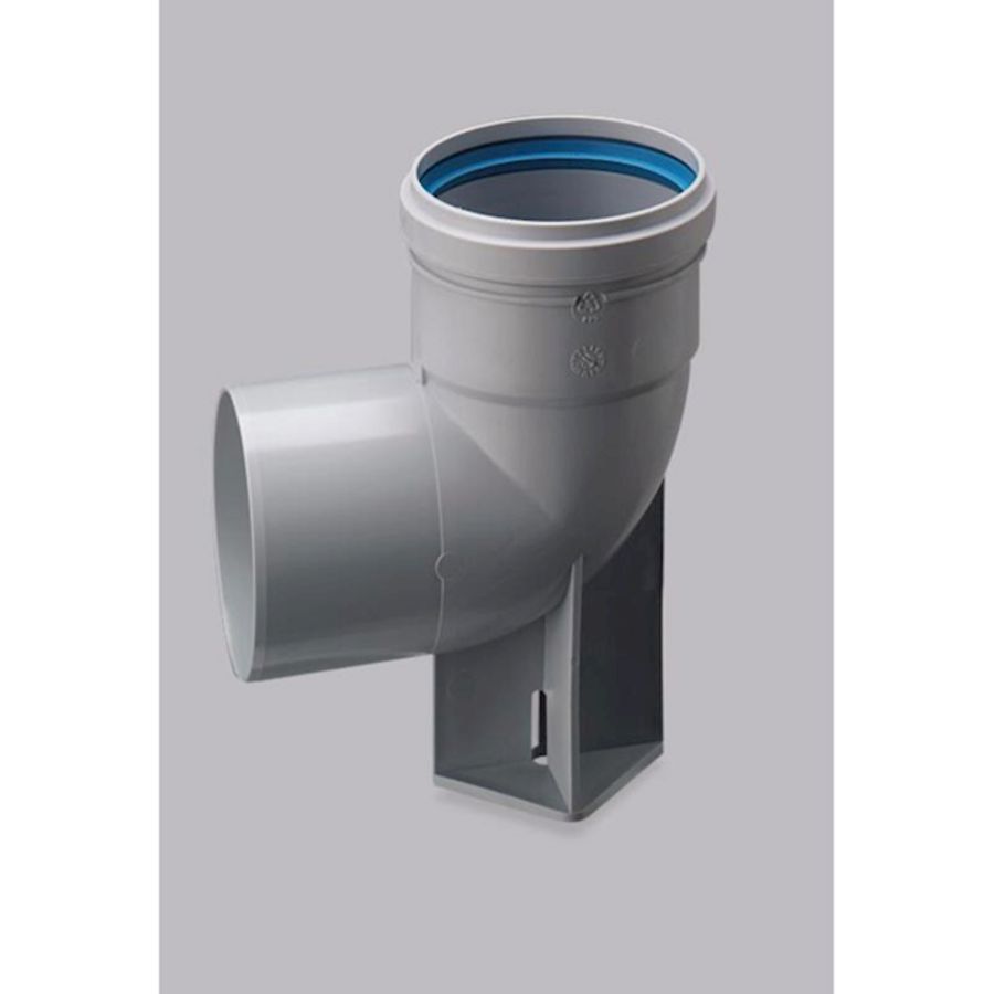 Steunbocht Twinline PP 80mm 90° grijs Burgerhout