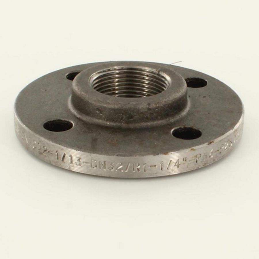 Stalen draadflens DIN2565 PN6 DN40 1.1/2" bn. 4 gats