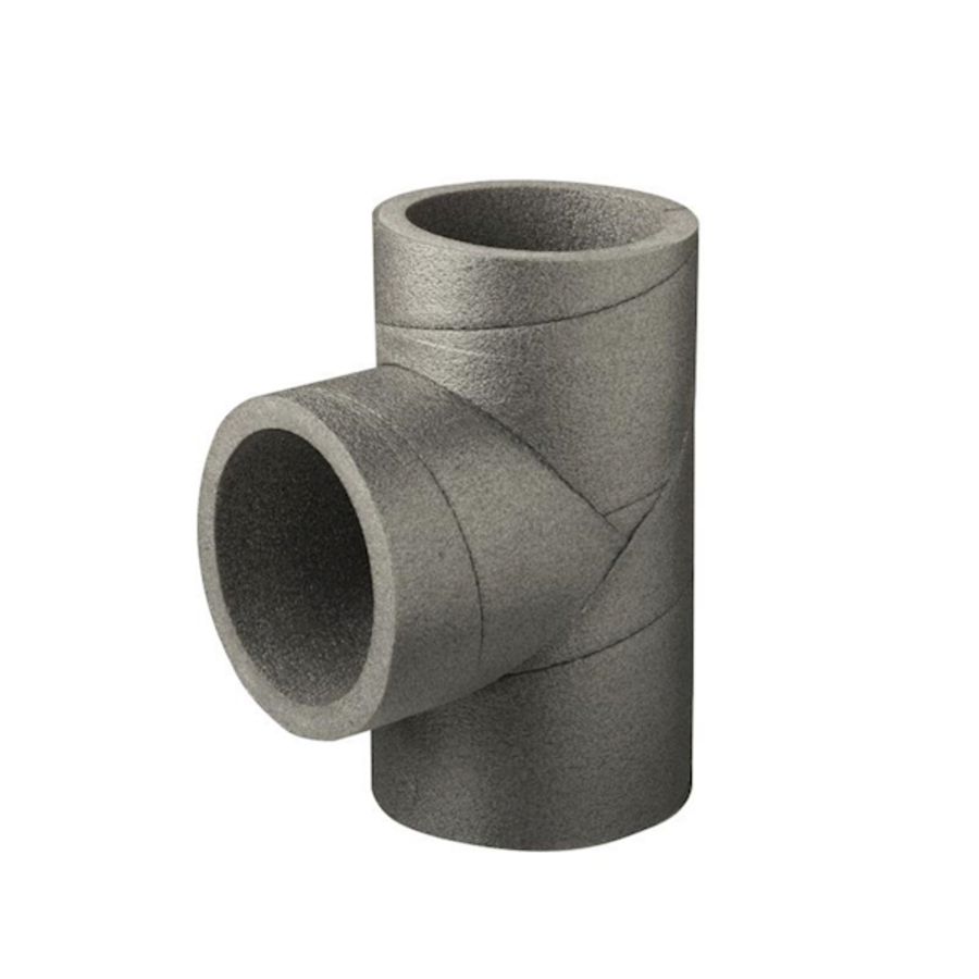 T-stuk Aerfoam HR-WTW 90° EPE 125mm grijs Ubbink