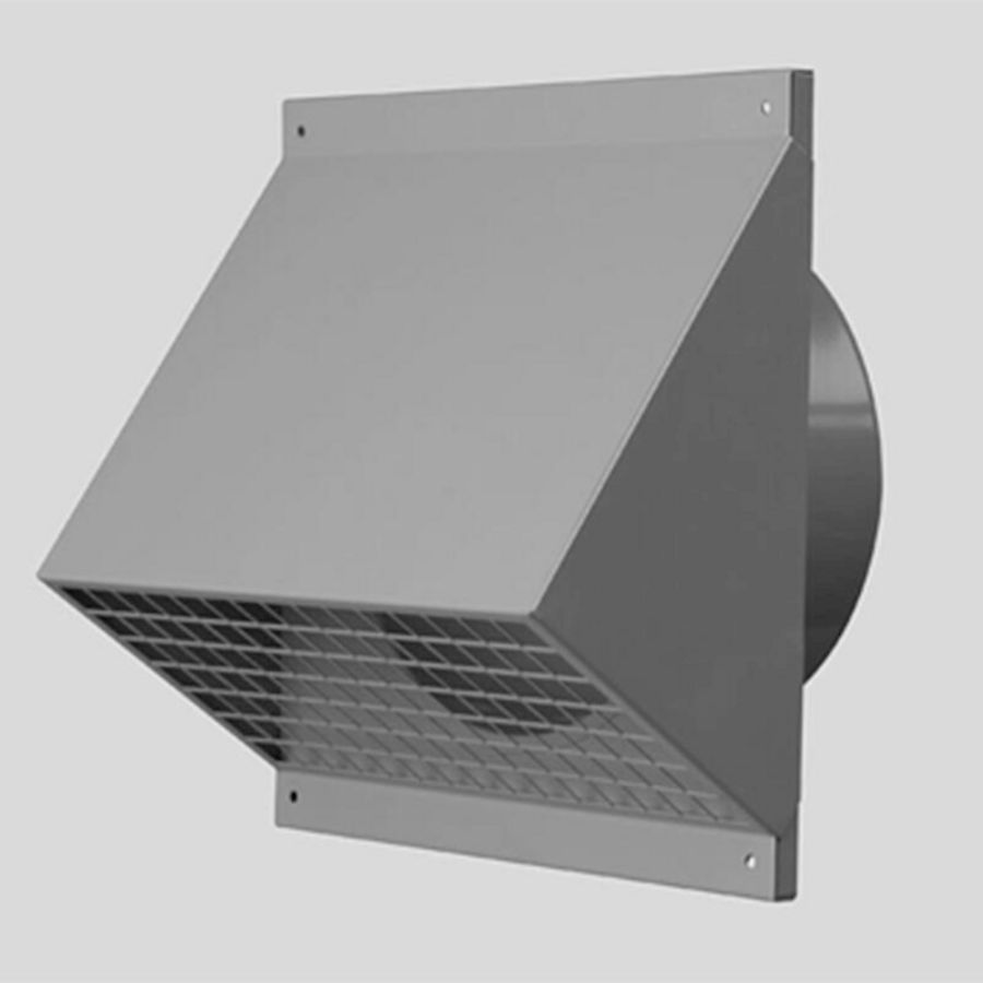 Toevoer-gevelkap Aerfoam HR-WTW metaal 180mm zwart Ubbink