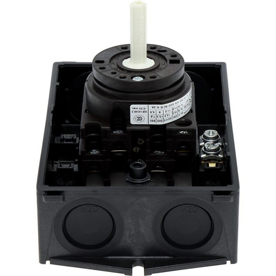 Aan-Uit-schakelaar 3-polig +N 20A 90° opbouw 4kW 207109 Eaton