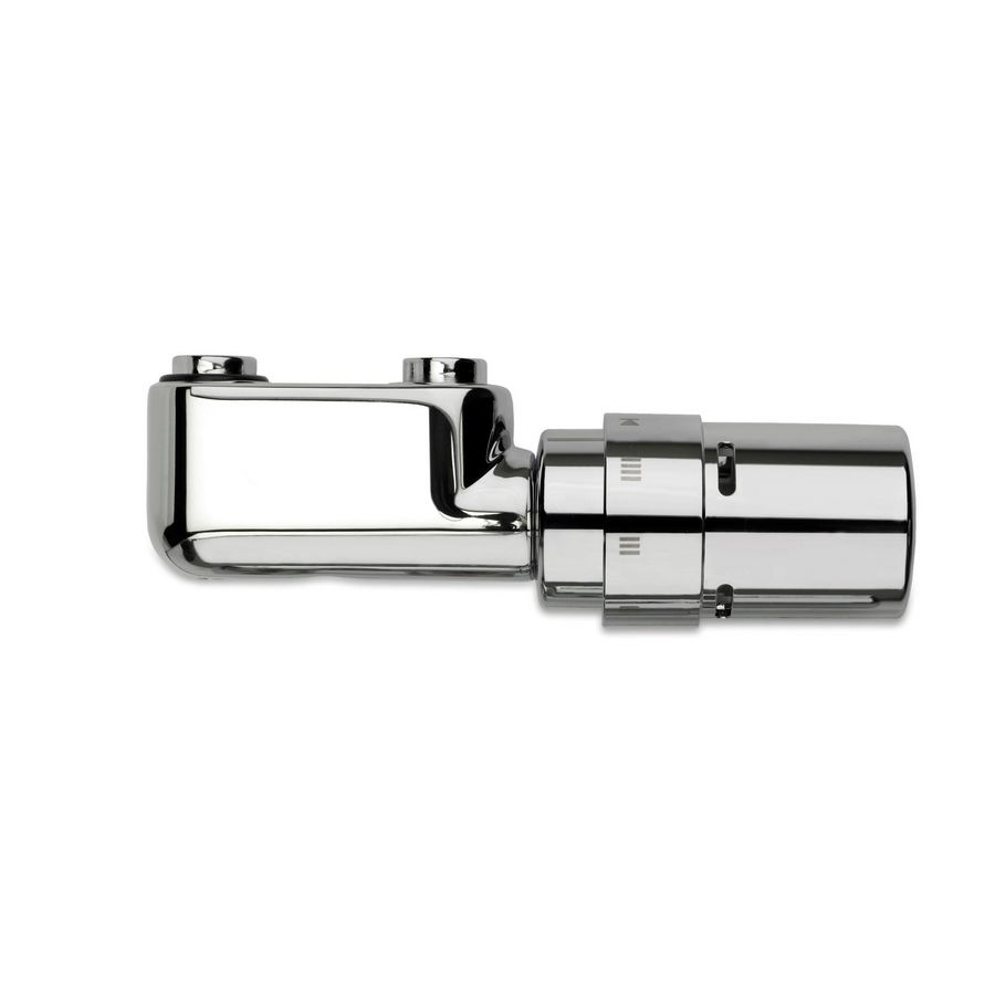 Design-ventielset haaks 1/2"x1/2" MM chroom incl. thermostaatkop excl. knelsets VASCO