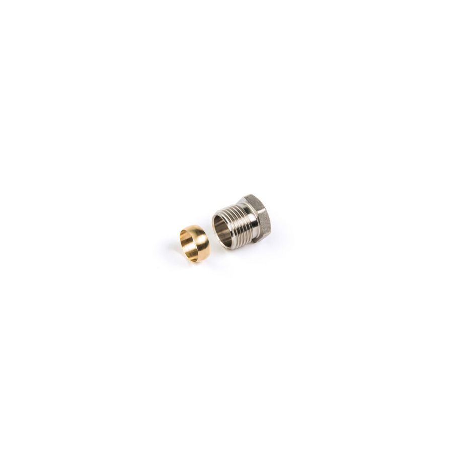 Koppeling 1/2" buis koper 15mm design ventiel VASCO