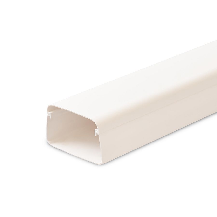 Lengte a 2mtr. leidinggoot met folie 78x38mm wit PVC RAL9010 Canalit