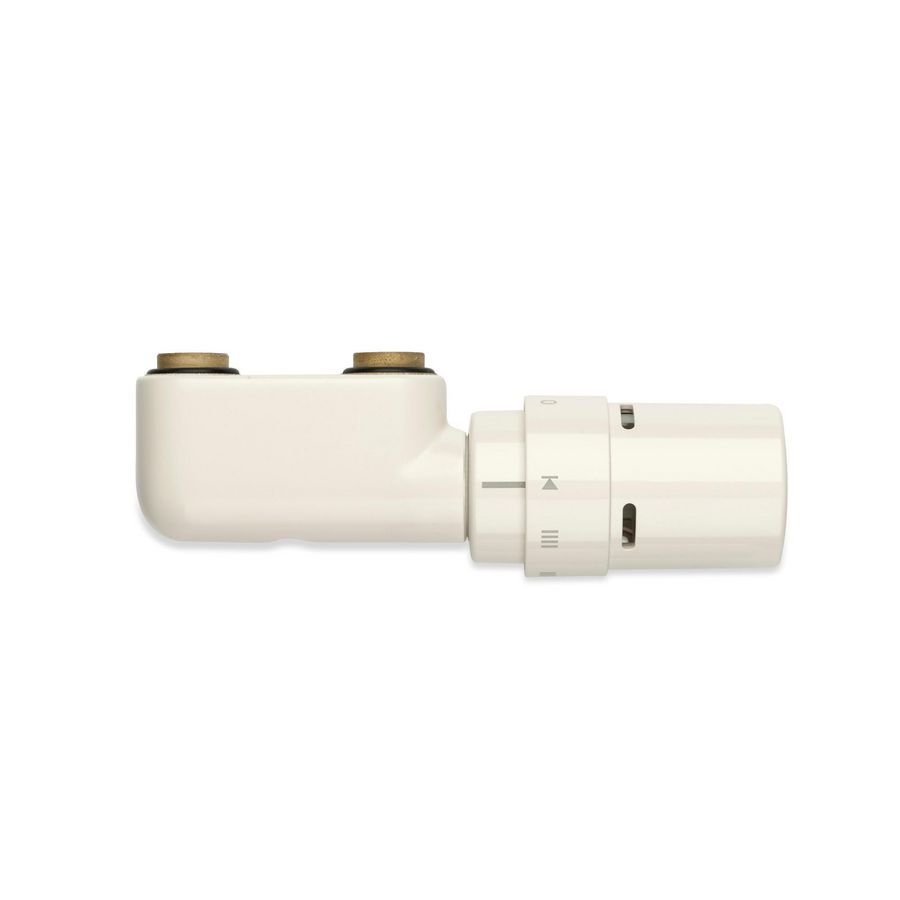 Design-ventielset haaks 1/2"x1/2" MM wit incl. thermostaatkop excl. knelsets VASCO