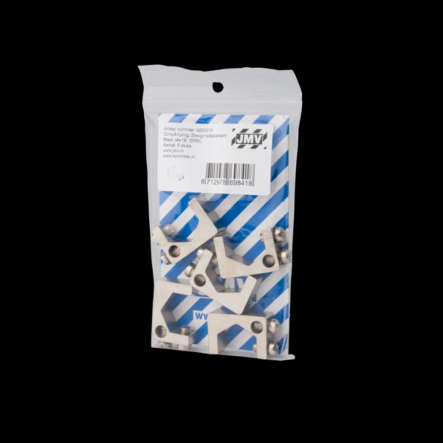 Aardklem tbv designradiator klembereik 19mm (voor op kraanwartelmoer) JMV