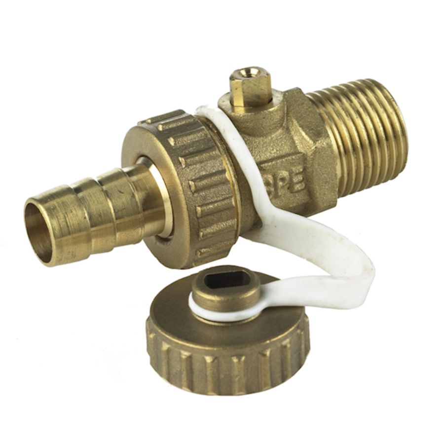 Vul/aftapkraan 1/2"bt. zonder knop BPE