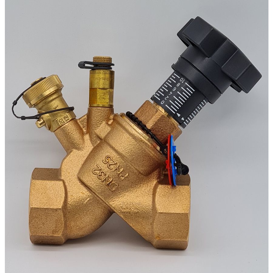 Inregelafsluiter VTR PN25 1.1/4" + meetafsl. + v/a-kraan Komfort
