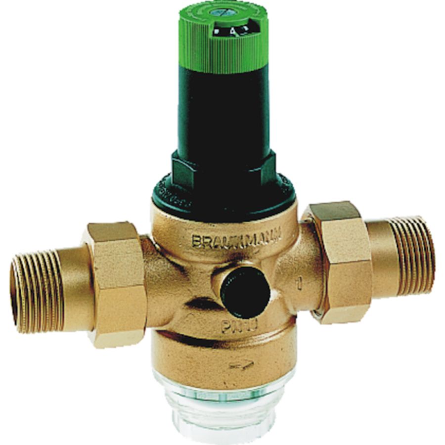 Drukreduceerventiel 1,5..6bar kunststof zeefhouder (40°C.) incl. koppelingen 1.1/4"bu. Resideo