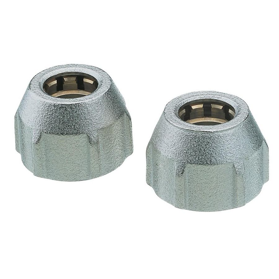Set a 2st. knelringset MKV-M 3/4" messing vernikkeld tbv staal/CU buis 16-18mm HUMMEL