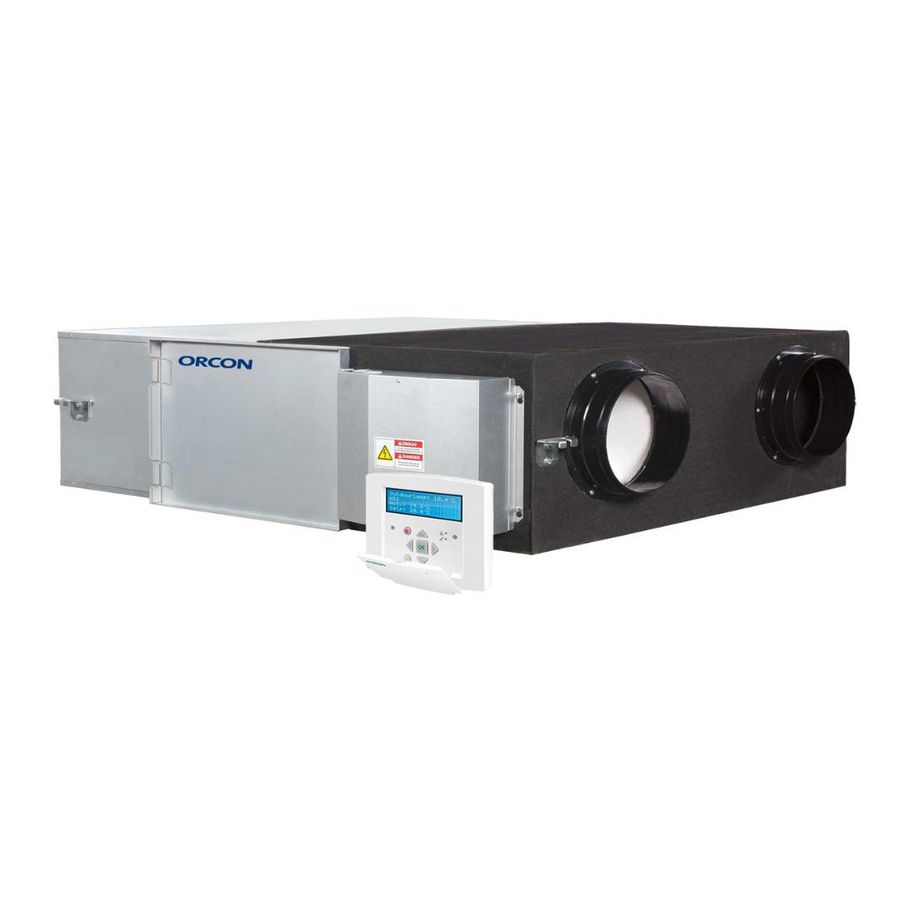 Decentrale wtw-unit WTU-250-EC-E EC motoren incl. Regin regeling Orcon