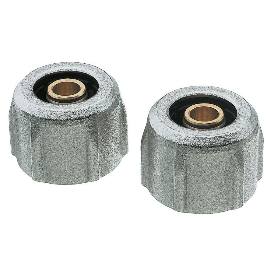 Set a 2st. knelringset MKV-K 3/4" messing vernikkeld tbv AKB / kunststof buis 20x2mm HUMMEL
