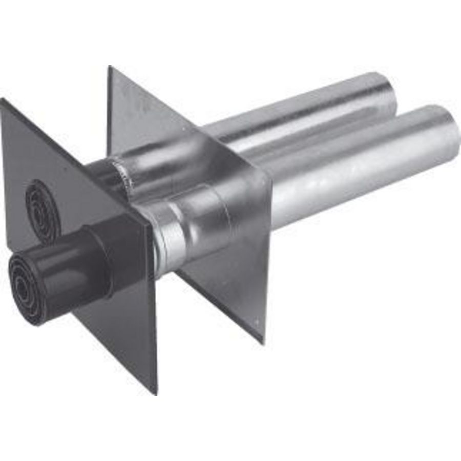 Geveldoorvoer dubbelpijps 100-100 600mm Burgerhout