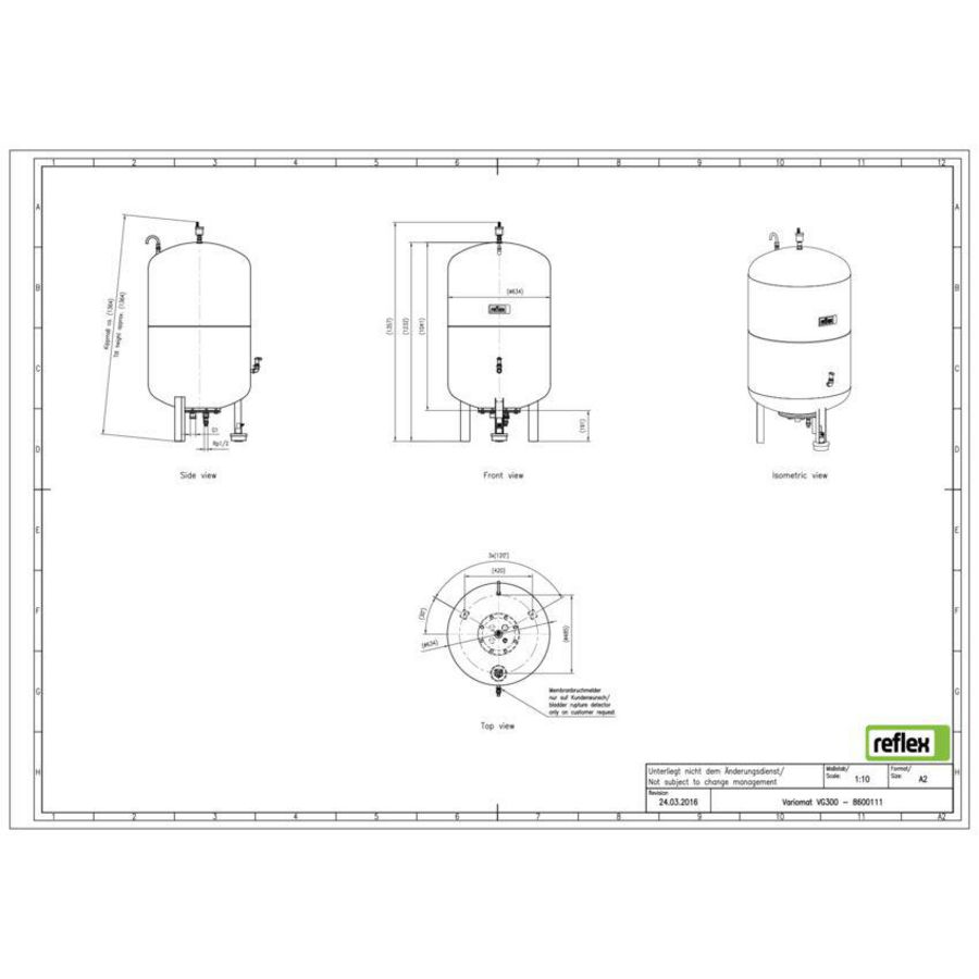 Basisvat Variomat VG grijs 1" 300 6bar Reflex