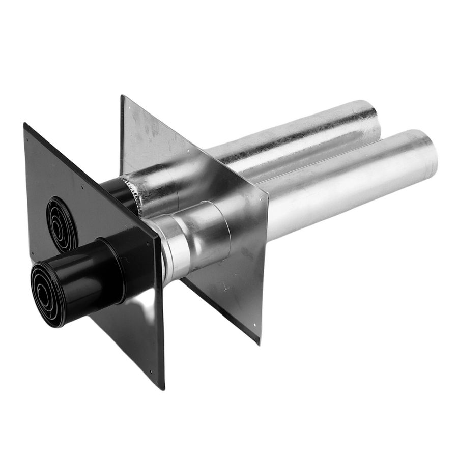 Geveldoorvoer dubbelpijps 80-80 600mm Burgerhout