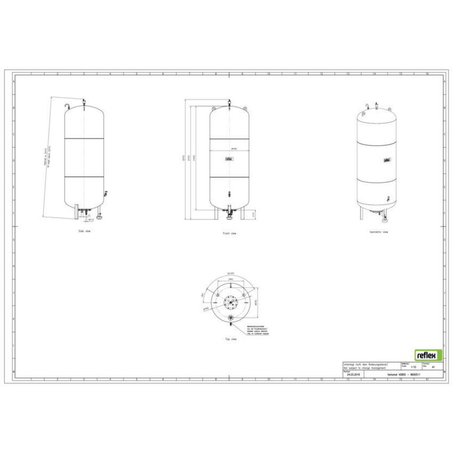 Basisvat Variomat VG grijs 1" 800 6bar Reflex