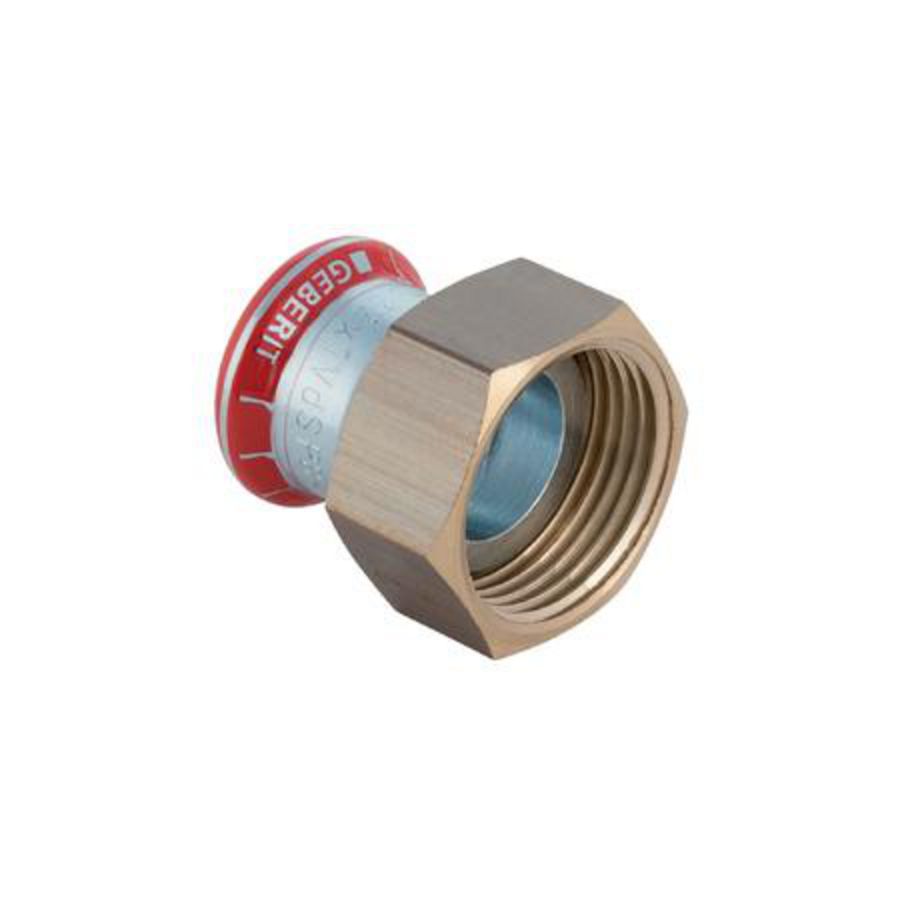 2-del. koppeling vlak MAPRESS C-STAAL 22x wartel 1.1/4" Geberit