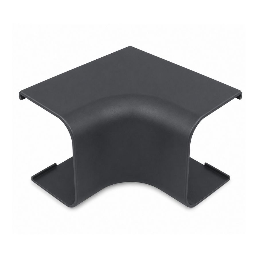 Binnenbocht kort 90° 125X75mm antraciet grijs PVC RAL7016 Canalit