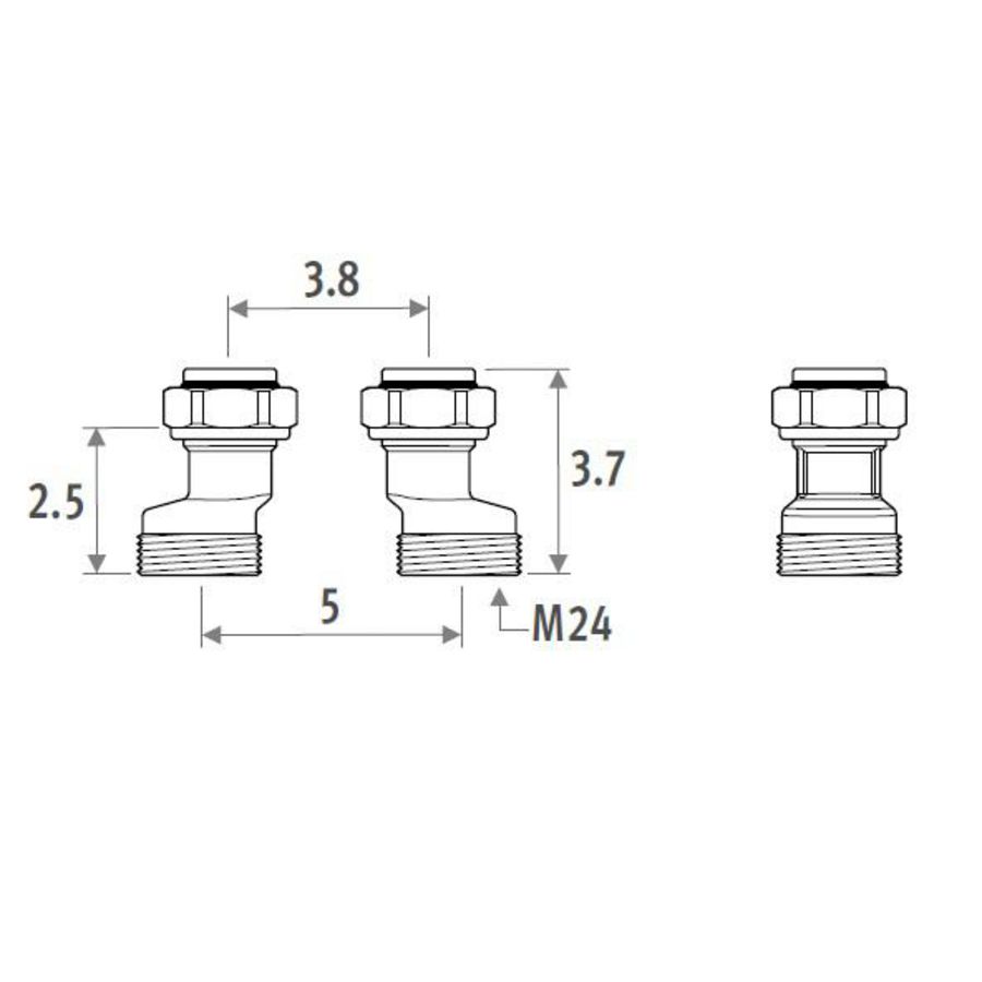 Adapter 38-50mm pro ventiel Jaga