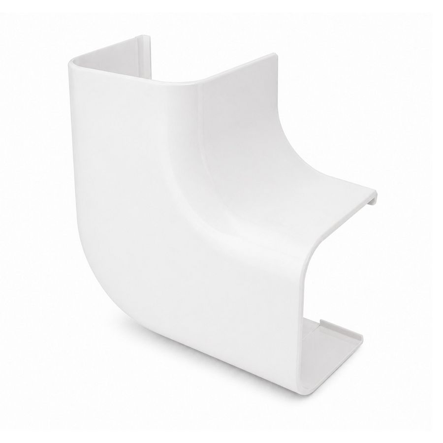 Platte bocht 90° 65x50mm wit PVC RAL9010 Canalit