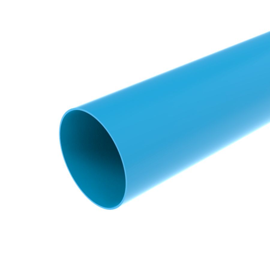 Lengte a 4mtr. kanaal Ø80mm PVC luchtverdeelsysteem VENTIZA blauw wd=1,5mm Wavin