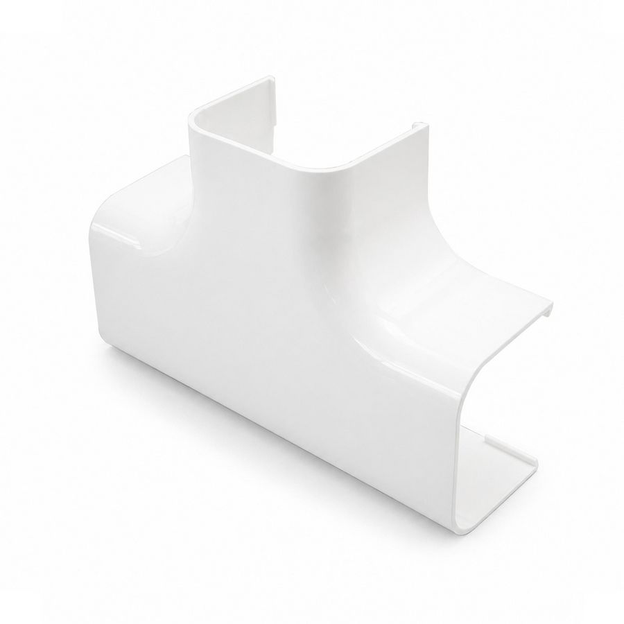 T-stuk 80x60mm wit PVC RAL9010 Canalit