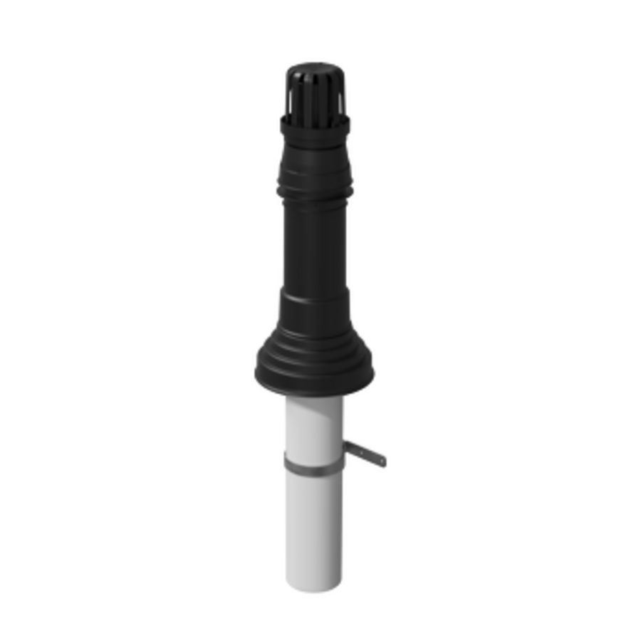 Dakdoorvoer ROLUX UNIVERSE HR concentrisch 60/100 zwart R131 incl. flexibele schaal  Ubbink