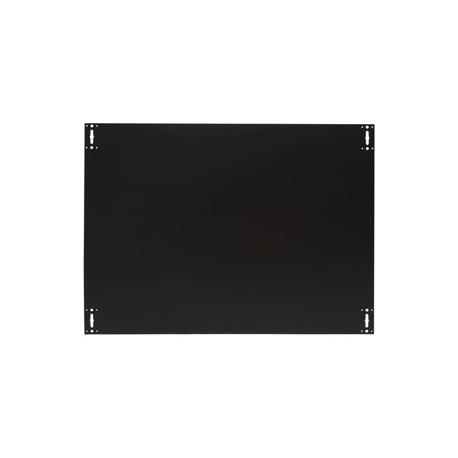 Achterplaat tbv basisunit omkasting Louvre zwart 100x75cm tbv vrijstaande plaatsing Qventi