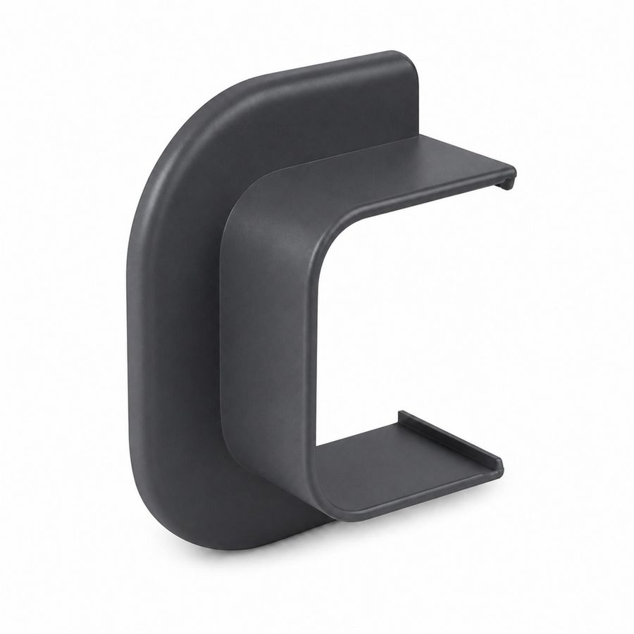 Eindstuk plafond/wand 125x75mm antraciet grijs PVC RAL7016 Canalit