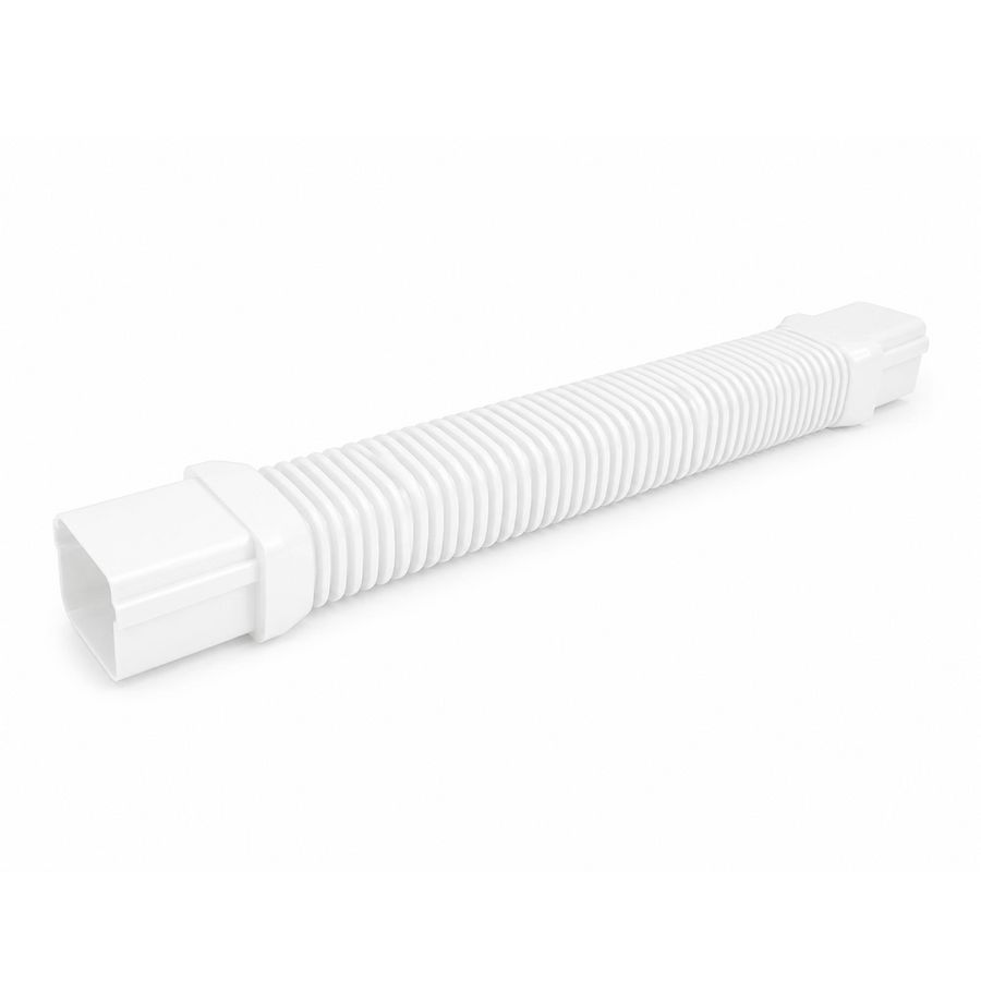 Flexibel leidingstuk 90x65mm wit PVC RAL9010 Canalit