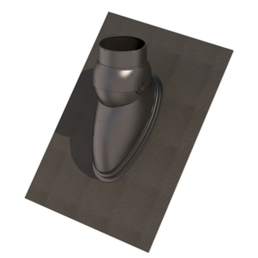 Doorvoerpan universeel Ubiflex UB 500x600mm 15-55° zwart 131 + schaal Ubbink