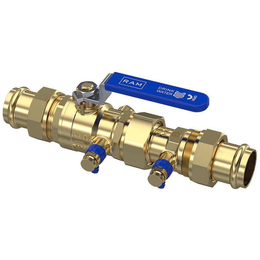 Terugstroombeveiliging EA met kogel en aftap 35x35mm Profipress K Raminex