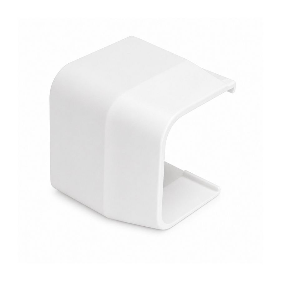 Verloopstuk 90x65mm wit PVC RAL9010 Canalit