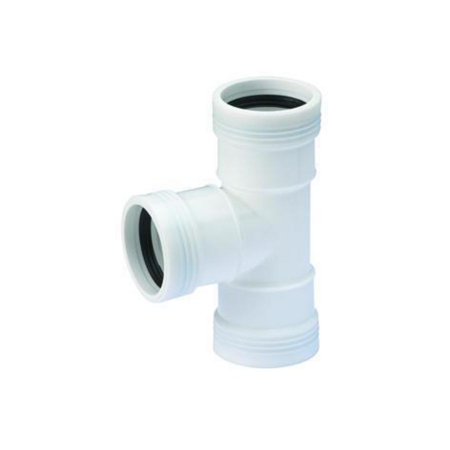 Wafix PP manchet T-stuk 88° 32mm wit 3x mof Wavin