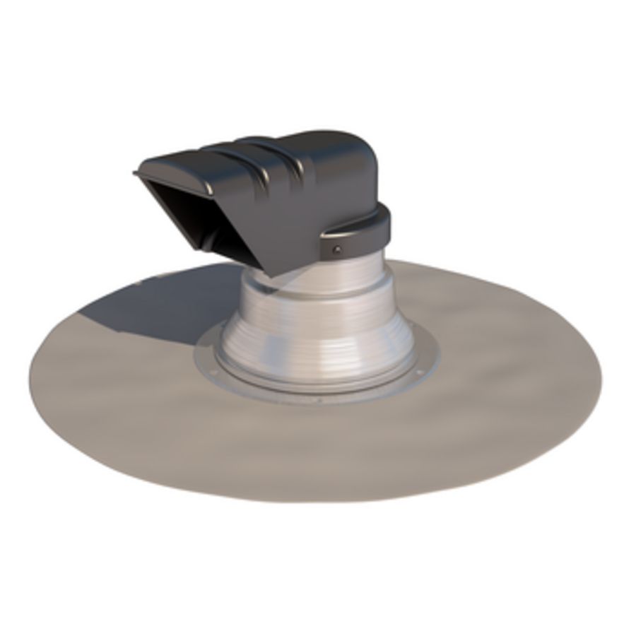 Kabel- en leidingdoorvoer plakplaat platdak Solar incl. Armourplan SM rondel (PVC) Ubbink