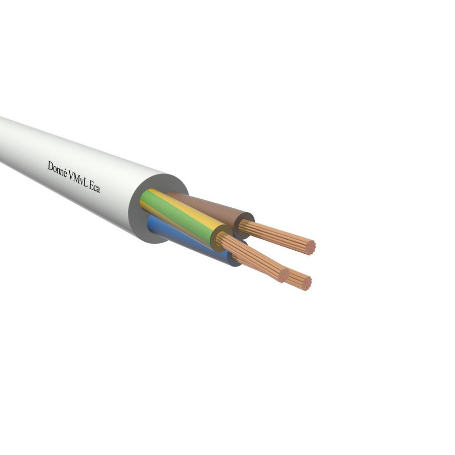 Ring a 100m. Vinylkabel VMvL Eca-D-zwart 4G1,5mm2 Donné