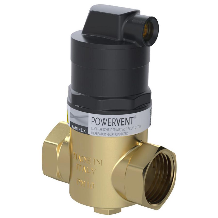 Luchtafscheider POWERVENT-INLINE-LT DN32 1.1/4"bi.dr. max 6bar Raminex