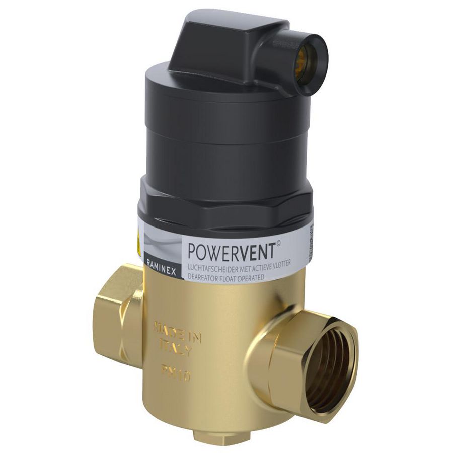 Luchtafscheider POWERVENT-INLINE-LT DN25 1"bi.dr. max 6bar Raminex