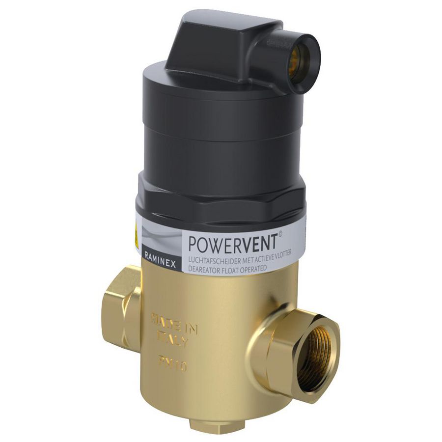 Luchtafscheider POWERVENT-INLINE-LT DN20 3/4"bi.dr. max 6bar Raminex