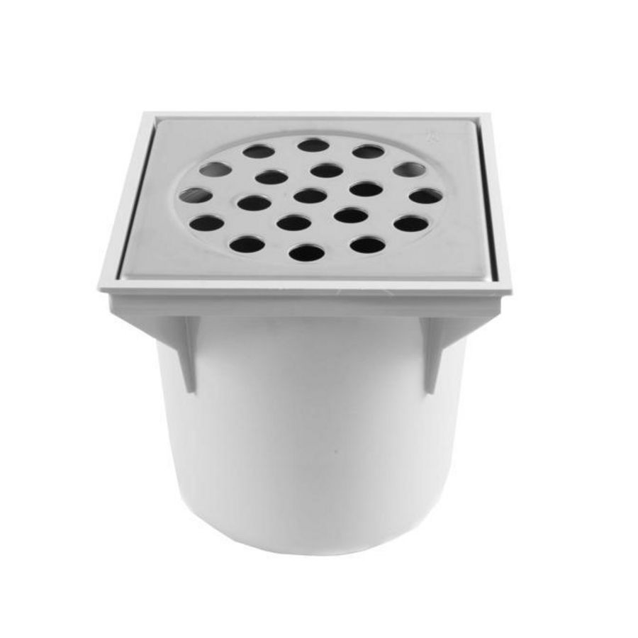 Vloerput 200x200mm RVS rooster 402 Wavin