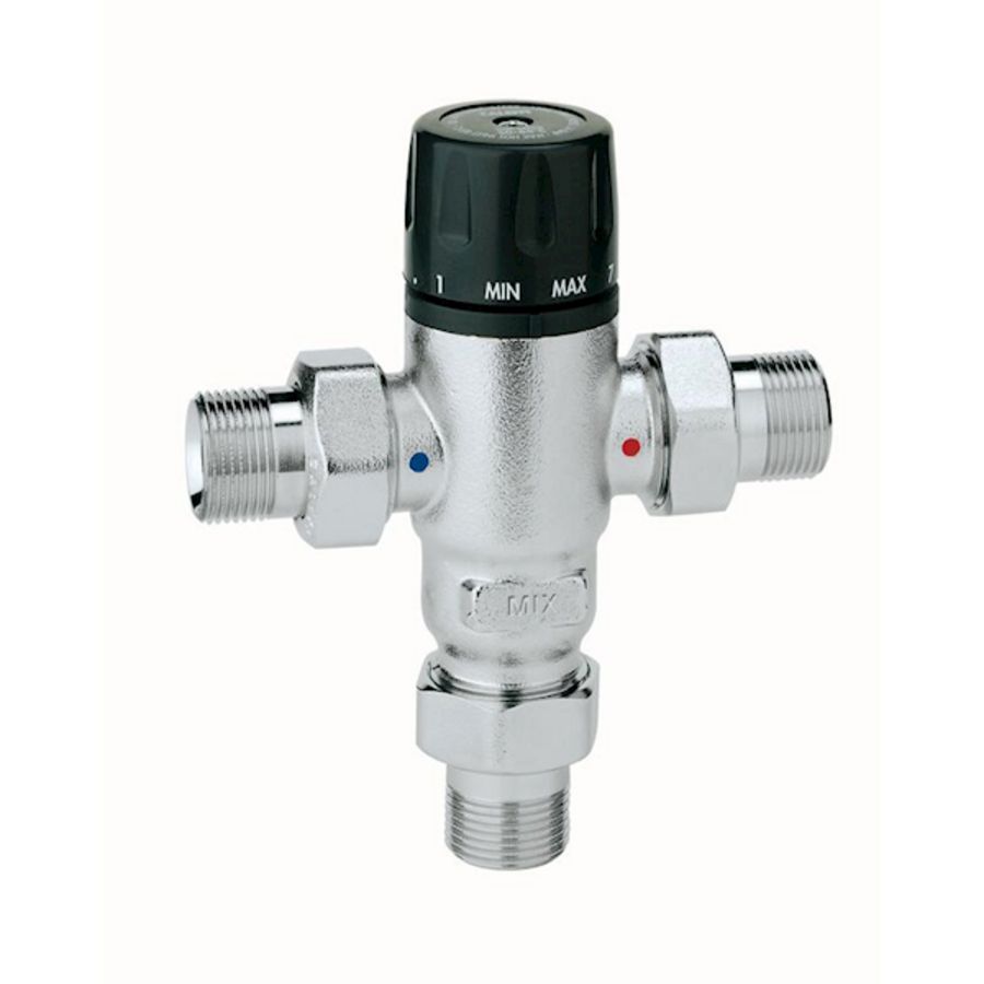 Thermos. mengventiel met 1287 1/2" 30-65°C. Caleffi