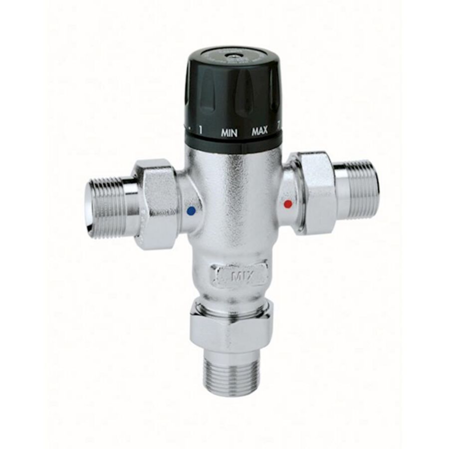 Thermos. mengventiel met 1287 3/4" 30-65°C. Caleffi