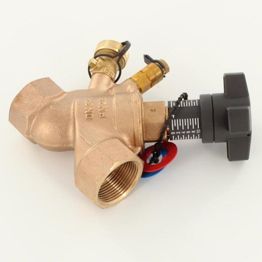 Inregelafsluiter VTR PN25 1.1/4" + meetafsl. + v/a-kraan Komfort