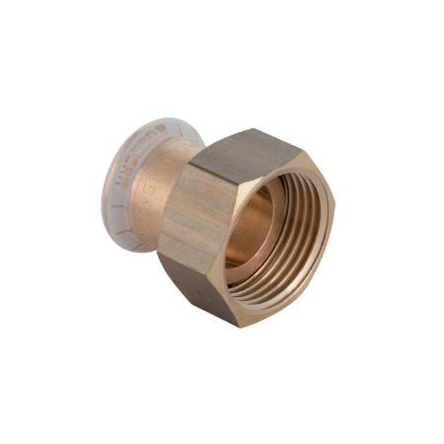 2-del. koppeling vlak MAPRESS koper (brons) 35x wartel 1.1/2" Geberit