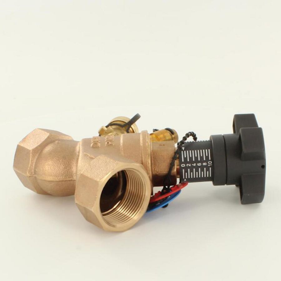 Inregelafsluiter VTR PN25 1.1/4" + meetafsl. + v/a-kraan Komfort