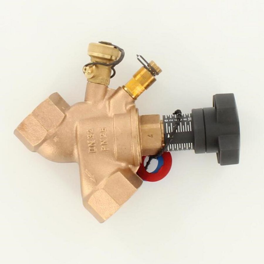 Inregelafsluiter VTR PN25 1.1/4" + meetafsl. + v/a-kraan Komfort