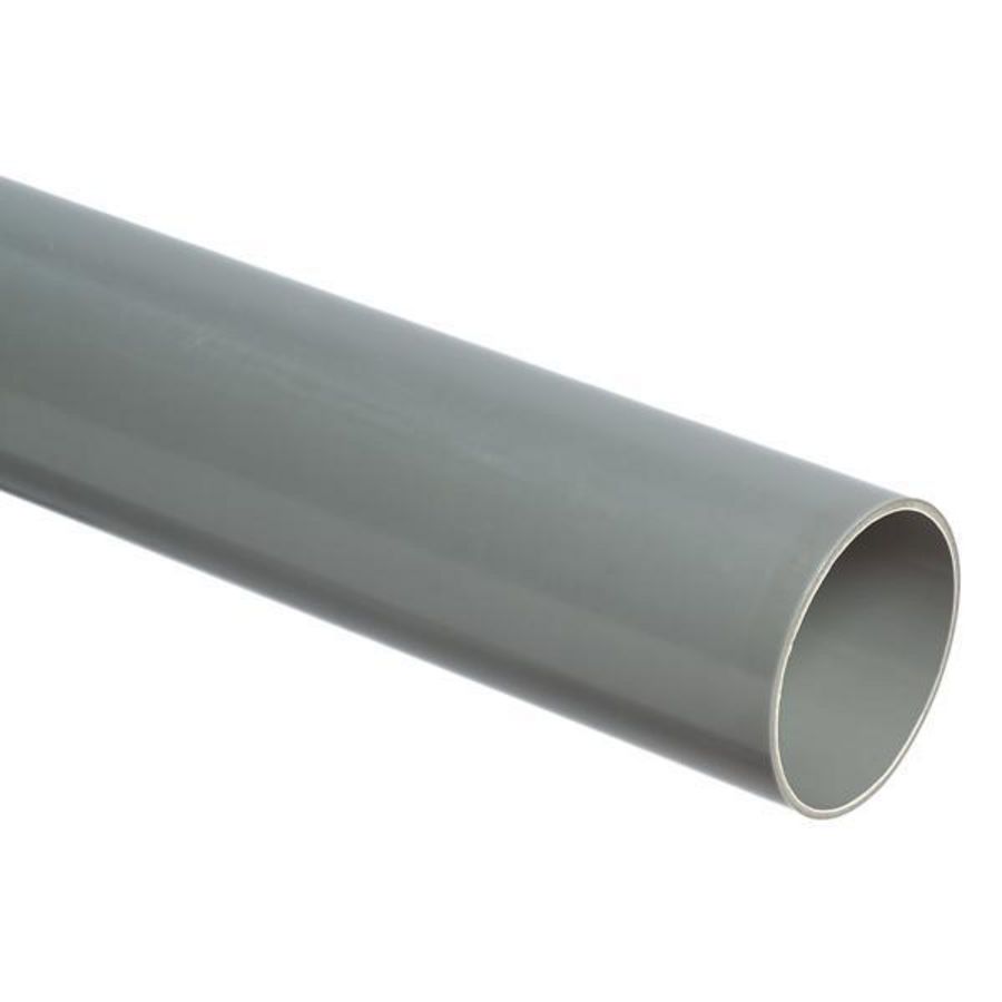 Lengte a 5mtr. PVC Ultra-3 riool afvoerbuis grijs 75mm wd=3mm KOMO Wavin