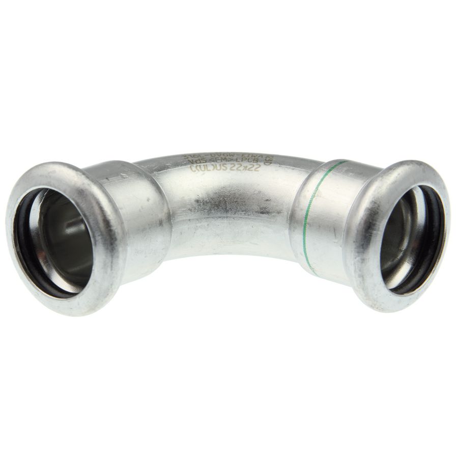 Bochtkoppeling 90° XPress RVS 76,1x76,1mm R2708 (test cth) VSH