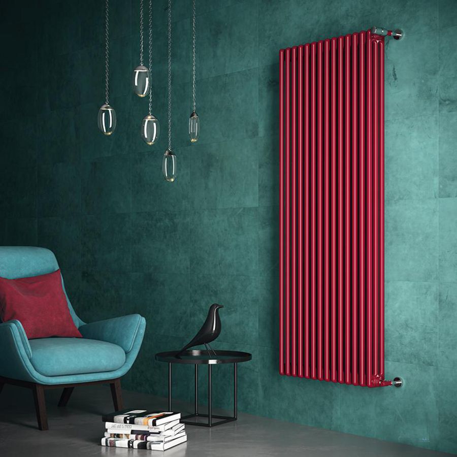 Kolomradiator MULTICOLOM 300x500mm (l x h) 6 leden/ 2-koloms (b=66mm) wit RAL9010 incl. muurbev. DRL
